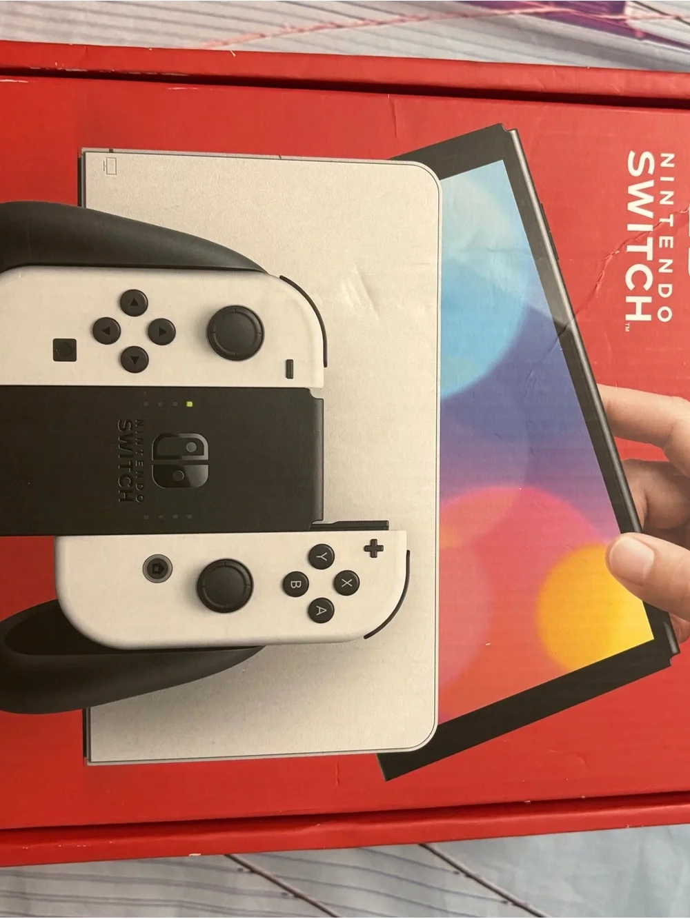 Nintendo Switch OLED Console with White Joy‑Con Controllers